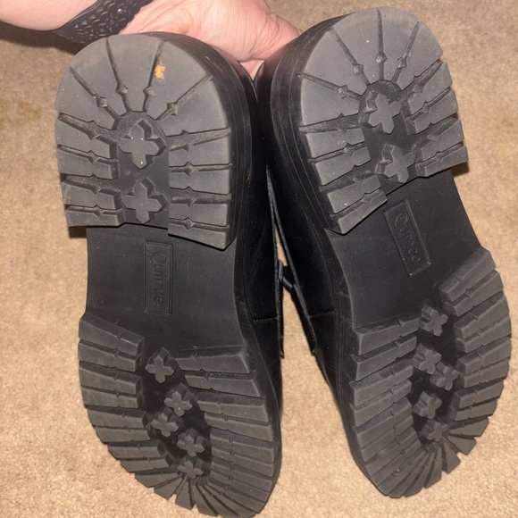 Quince Black Leather Lug Sole Loafers - Women’s Sz 8 EUC - Picture 7 of 9